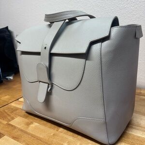 Senreve Maestra Convertible Backpack Pebbled Leather Storm Grey